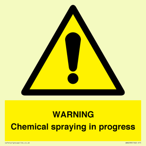 WARNING Chemical spraying in progress